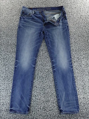 Pantalones de mezclilla American Eagle para hombre 36x34 azul lavado oscuro algodón calce ajustado Foto 1 de 4