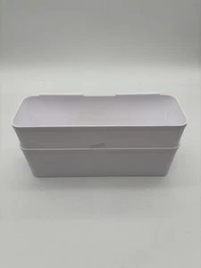 Set of 2 White Long Cart Storage Trays Utility Cart Accessories, 11.22" L ,New - Picture 1 of 9