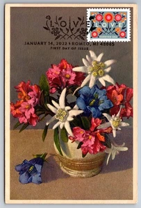 #5660 Love Blue Background FDC Maxi Card w/Pictorial Cancel on Vintage PC - Picture 1 of 2