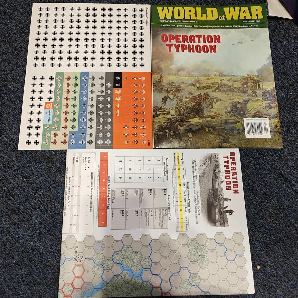 World at War #65 Operation Typhoon Board Game & Magazine War Game Unpunched  - Image 1 of 1