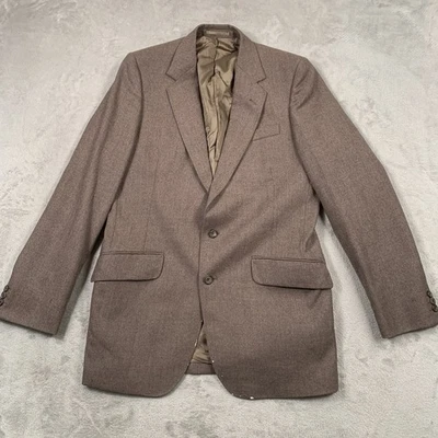 Chaqueta Aquascutum Para Hombres 41 R Blazer de Lana Marrón Langdon Inglaterra Años 80 90 Puro 100% Foto 1 de 4