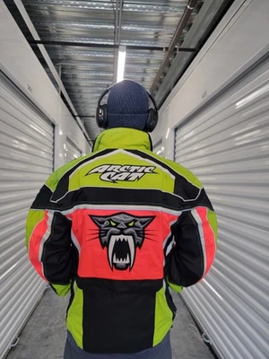 Chaqueta Pullover Team Arctic Cat Race Abrigo Sno Pro Raro Verde Lima Talla M Foto 1 de 4