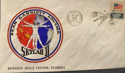 SKYLAB 3 (MANNED SKYLAB II) LAUNCH KSC 28 JUL 1973 PATCH CACHET AS PICTURED - Image 1 of 4