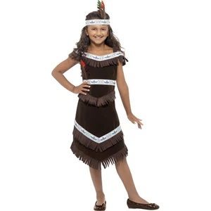 Indianerin Kostüm Pocahontas Kleid M - 130-143 cm 7-9 Jahre - Bild 1 von 3