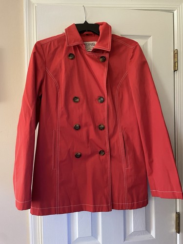 Michael Kors Trench Impermeabile Donna Rosso Impermeabile Taglia Media