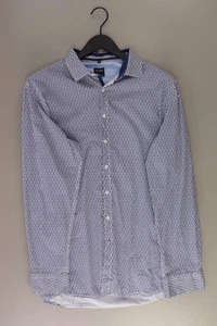 ✨ Olymp camicetta per uomo taglia 54, XL disegno geometrico blu di cotone ✨ - Foto 1 di 8