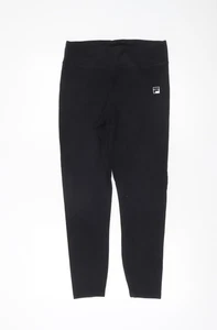 Fila Women Black L Leggings Slim Fit Stretch Activewear - Picture 1 of 12