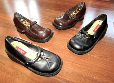 ESPRIT + Faded Glory ~ New! Girl's 13 ~ VINTAGE Y2K! Maryjane Dress Shoes LOT - Image 1 of 4