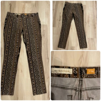 Брюки вельветовые Pilcro and the Letterpress с засечками размер 29 коричневые черные ацтекские - Изображение 1 из 4