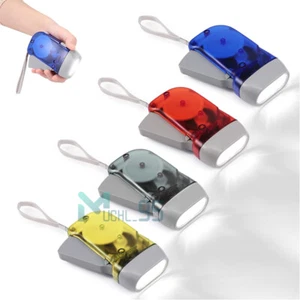 4~20PCS Hand Crank Flashlight No Battery Emergency Flashlights 3LED Torch Light - Picture 1 of 22