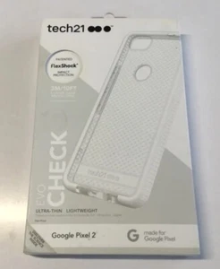 Tech 21 Evo Check Case Cover for Google Pixel 2 Clear White T21-5812 - Picture 1 of 2