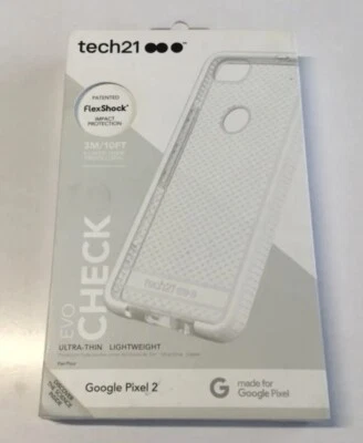 Tech 21 Evo Check Case Cover for Google Pixel 2 Clear White T21-5812 - Image 1 of 2