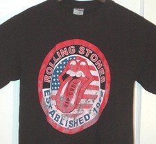 ROLLING STONES Zip Code T Shirt NORTH AMERICA TOUR Concert LIVE Lips Logo