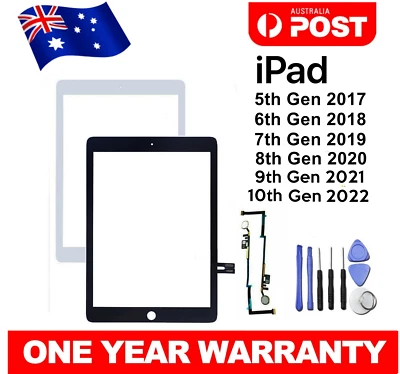 Digitizer Touch Screen Glass Replacement For iPad 5th 6th 7th 8th 9th 10th Gen - image 1 of 2
