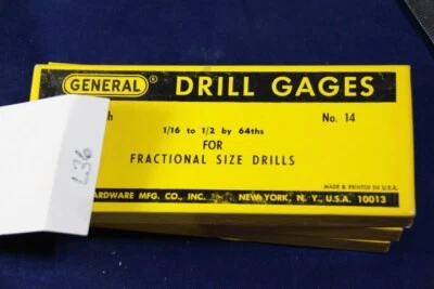 L36 - General Hardware - Drill Gages - 1/16" - 1/2" by 64th - [No. 14] - Image 1 of 2
