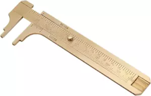 Handy Sliding Gauge Brass Vernier Caliper Ruler Measuring Tool Double Scales Mm - Picture 1 of 8