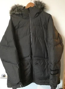 XL Men's Grey Bonfire Snorkel SnowboardJacket Down Fur Trim Hood BNWT - Picture 1 of 21
