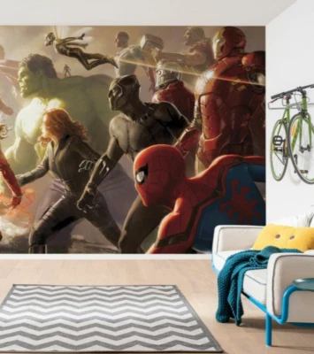 Marvel giant WALL MURAL non-woven 5x2.8 m superheroes wallpaper Hulk Iron Man - Image 1 of 4