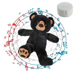 16 inch Benjamin the Black Bear Plush Stuffed Animal Toy - Bear with Recorder - Picture 1 of 4