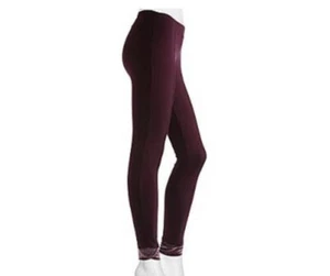 HUE Velvet Trim Ponte Leggings New With Tags - Picture 1 of 4