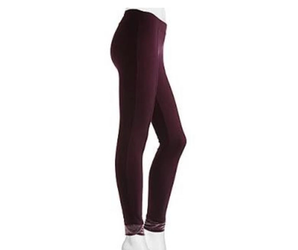 Leggings Ponte HUE Terciopelo Ribete Nuevos Con Etiquetas  Foto 1 de 4