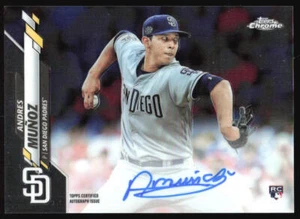2020 Topps Chrome Adrian Morejon #RA-AMU Rookie Auto San Diego Padres - Picture 1 of 2