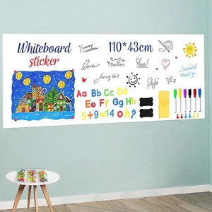 Aomaic Magnetic Whiteboard 43 x 110cm Self-Adhesive Dry Erase Board Large Kids - Picture 1 of 6