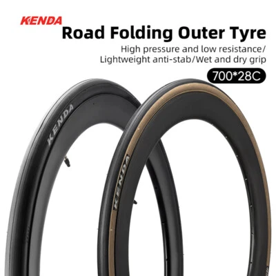 KENDA Road Bike Folding Outer Tyre Anti-Stab 700X28C/25C 60TPI Bicycle Tire - image 1 of 4
