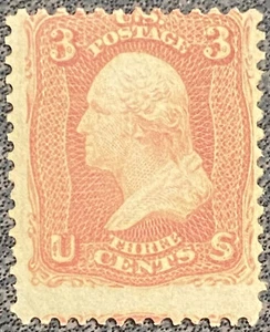 Scott 65 U.S. 1861 George Washington 3 Cent Bank Note Stamp - Picture 1 of 2