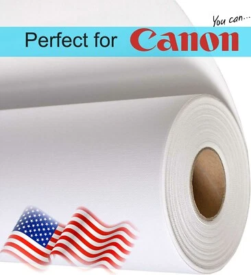 24"x40ft，Polyester Matte Waterproof Canvas Roll for CANON Aqueous Inkjet Printer - Image 1 of 4