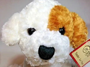 Tender Luv Puppy Dog Plush White Brown 7" Stuffed Animal TAG RBI Ron Banafato - Picture 1 of 9