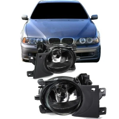 Nebelscheinwerfer R/L schwarz für BMW 5er E39 Facelift 00-04 + Leuchtmittel H8 - Bild 1 von 4
