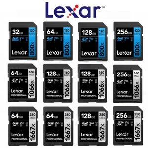 SD Card Lexar 800x 1667x 1800x Extreme Professional 32G 64G 128G 256G UHS-II U3 - Picture 1 of 30
