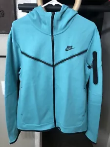 Nike Sportswear Tech Fleece Hoodie Wash Mineral Teal/Black Men Sz M CU4489-392 - Picture 1 of 6