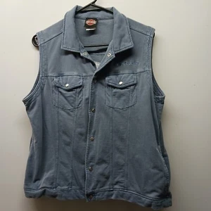 Harley Davidson Chaleco Polar Sudadera Botón a Presión Azul Knoxville TN Mujer L - Imagen 1 de 7
