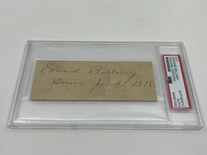Edward Bellamy Author Journalist Political Activist Signed Autograph Cut PSA DNA - Picture 1 of 1
