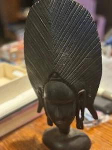 1970 ebony wood bust - Picture 1 of 1