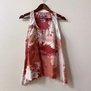 Vintage Vivienne Tam Top Women’s Medium Tie Dye Asymmetrical Hem Silk Blend Y2K - Imagen 1 de 7