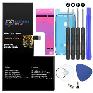 Extremecells Battery For Apple IPHONE X + Tool Set Replacement Battery 2720mAh - Picture 1 of 2