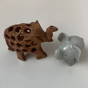 Kleine Keramik & Holz Elefant Kurioses - Bild 1 von 7