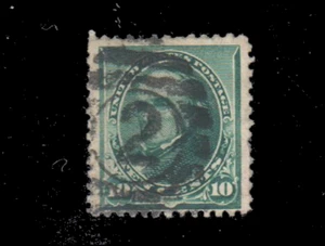 US Scott 226,  1890 10c Green, Used, Fine - Very Fine, SCV $5.00 - Picture 1 of 1