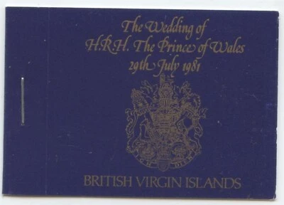 VIRGIN IS. Sc#406-408 Pairs in 1981 Royal Wedding Stapled Booklet Mint NH - Image 1 of 4