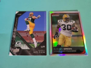 !!!      JORDY NELSON  RC  /  AHMAN GREEN  REFRACTOR  FOOTBALL  CARD LOT $$ - Picture 1 of 1