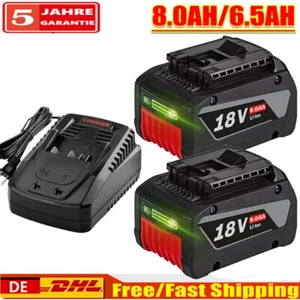 4X 8,0Ah Akku für Bosch 18V Professional GBA GSR BAT618 Batterie / Ladegerät de - Bild 1 von 24