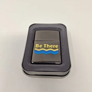 ZIPPO Newport “BE THERE” Lighter Midnight Chrome New in Box 2002 - Picture 1 of 8
