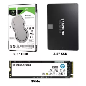 HDD/SSD 2.5" SATA or NVMe Hard Drive with Windows 10 or Windows 11 Pro Installed - Picture 1 of 23