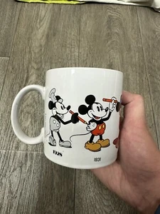 Vtg Disney Mickey Mouse Coffee Mug Cup 1986 Applause Through The Years 1928-1955 - Picture 1 of 7