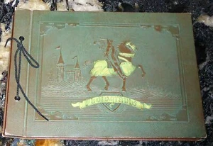 Vintage String Tied Photo Album Knight Theme on Cover - Picture 1 of 4