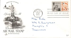 STATUE OF LIBERTY #C58 15¢ JAN 13 1961 BUFFALO NY FIRST DAY COVER FDC (FDC) BX7 - Picture 1 of 1