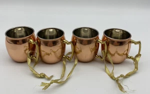 Lot 4 ODI Copper Mini Mugs Made In India Brand New 2' - Picture 1 of 5